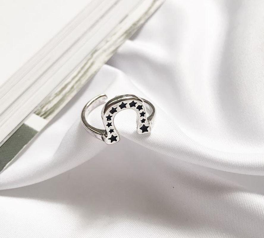 

S925 Sterling Silver Ladies Korean Ring Trendy Wild Personality Vintage Thai Silver Star Open Rings Fashion Jewelry for Women
