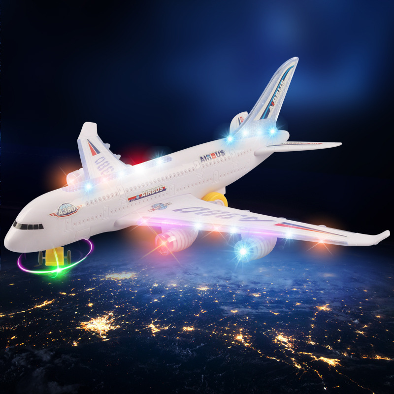 New Mini Airbus A380 Model Airplane Electric Flash Light Sound Universal Led Flying Toys For Children-image-527479199