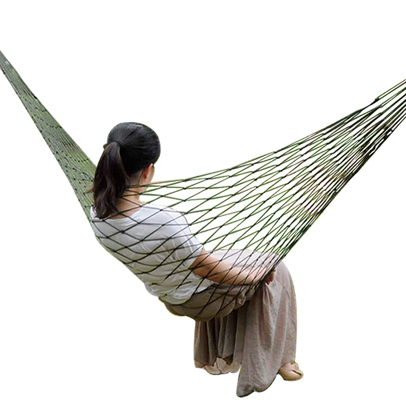 

Nylon Bold Army Green Mesh Hammock Chair Outdoor Camping Hammock Single-person Mesh Swing Bedroom Furniture Hanging Chair