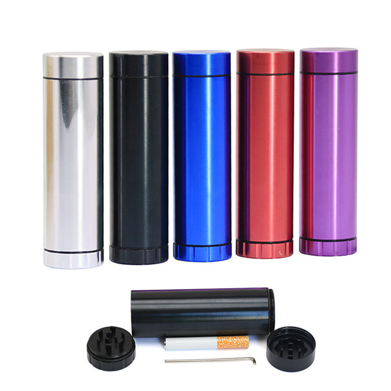 

Automatic Ejection Dugout with grinder Cigarette Case Holder Aluminum Pocket Composite Cigarette Case Composite Cigarette Case And Box