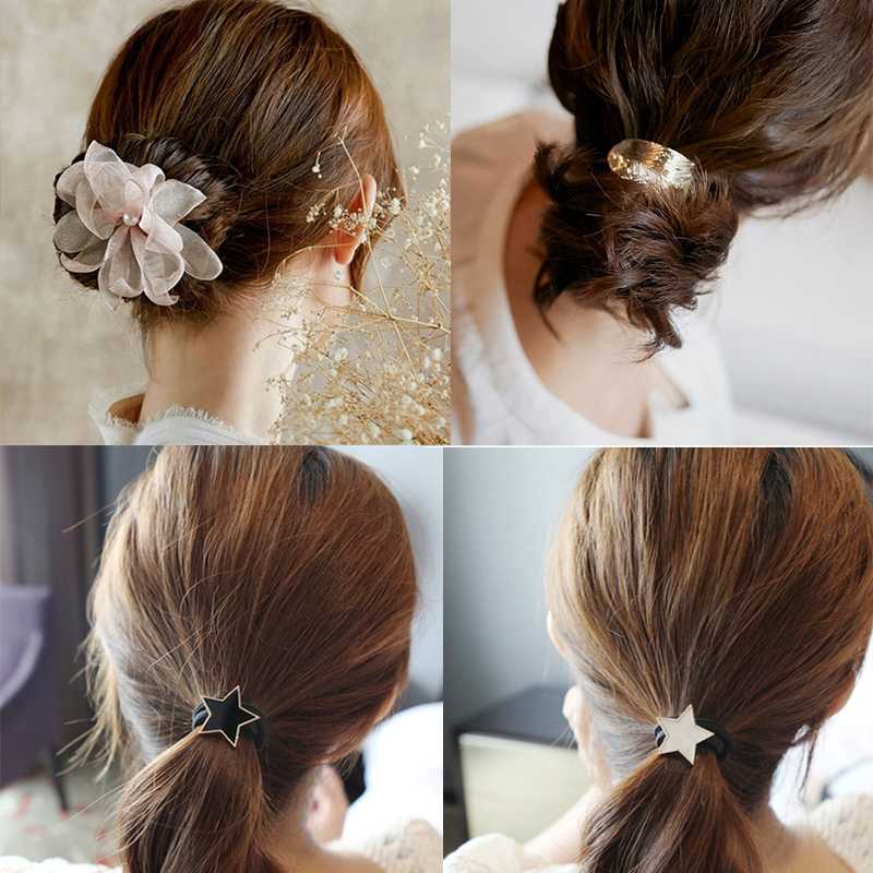 

Fashion Flower Scrunchie Women Girls Elastic Hair Rubber Bands For Girls Lady Tie Hair Rope Ring Headdress Accessories