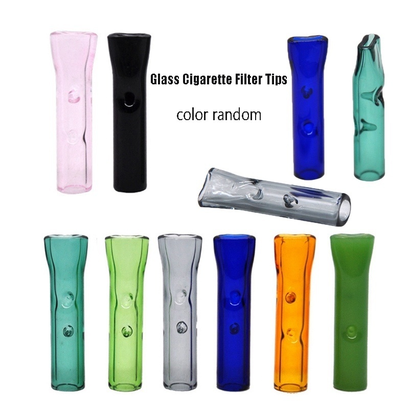 

Mini Tobacco Cigarette Holder Glass Filter Tips Cute Glass Tube Filter Smoking Tips With Flat Round Mouth for RAW Rolling Papers Pyrex