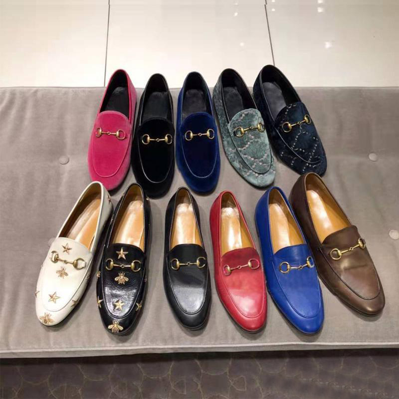 

classic women Flat Dress shoes 100% Authentic cowhide Metal buckle Lady leather casual shoe Mules Princetown Men Trample Lazy designer Slides Loafers Large size 34-46, Extra insole