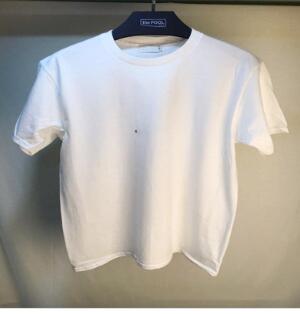 

T Shirt Mens Summer Short Sleeve T Shirts Emboridered 2 Colors, White