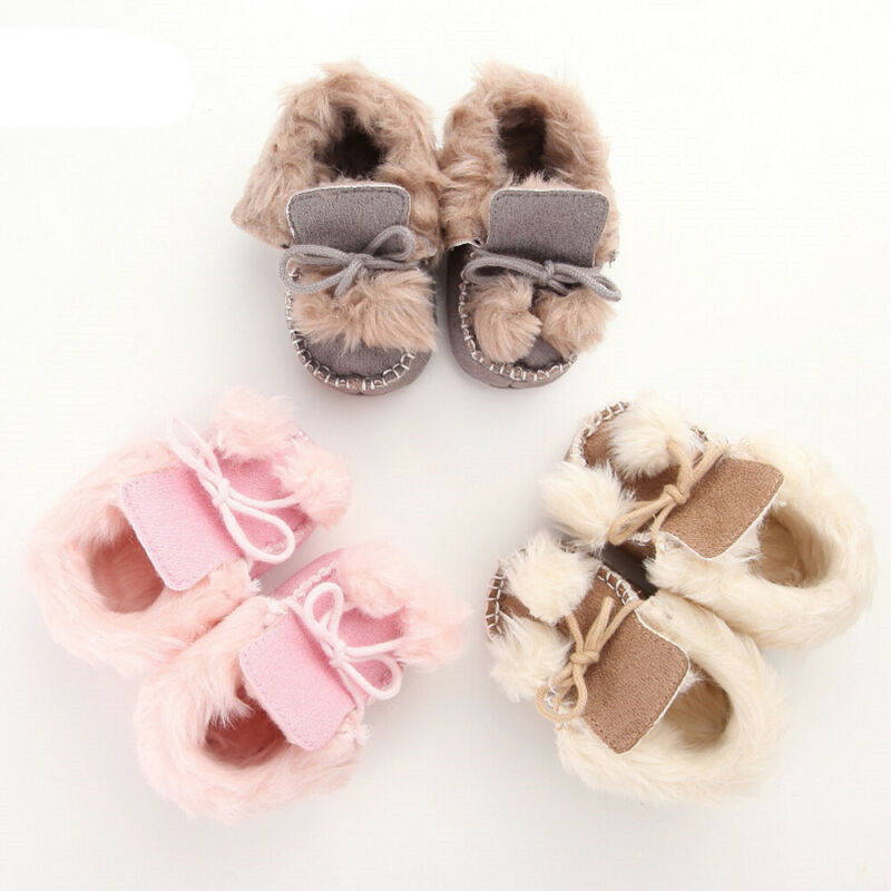 

Baby First Walkers Clothing Cute Toddler Infant Baby Girls Boys Solid Soft Sole Solid Warm Cotton Shoes