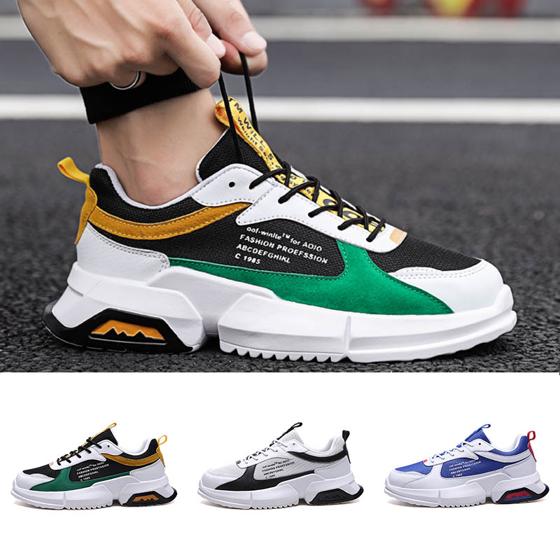 

Fashion Chaussures Women Mens Casual Shoes Black White Blue Green Mesh Leather Designer Shoes Platform Tennis Sports Sneakers size 39-44, White;red