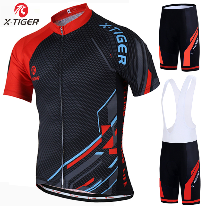 

X-Tiger Summer Cycling Jersey set Maillot Ropa Ciclismo Cycling Bicycle Clothing MTB Bike Clothes Uniform Set, Jersey and pant