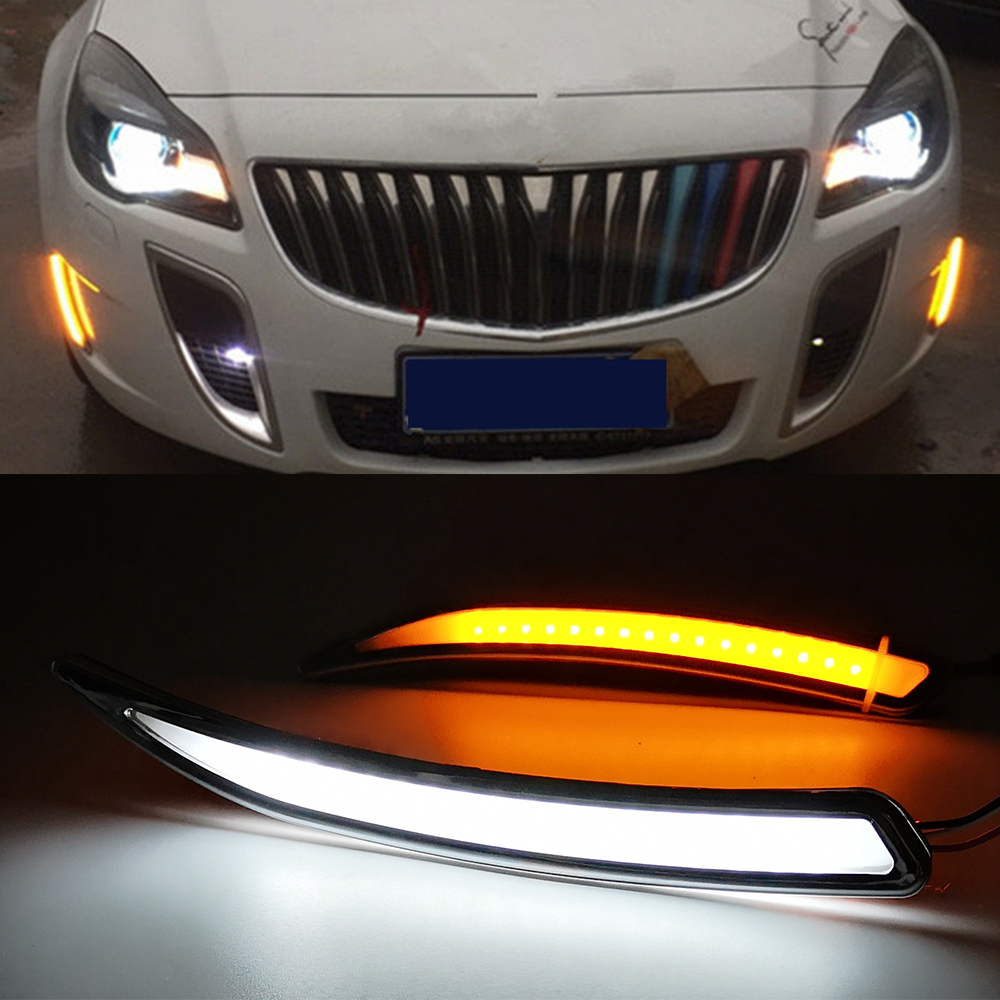 

1 Pair Car LED DRL Fog Cover Daytime Running Lights Kits For Buick Regal GS Opel Insignia 2010 2011 2012 2013 2014 2015