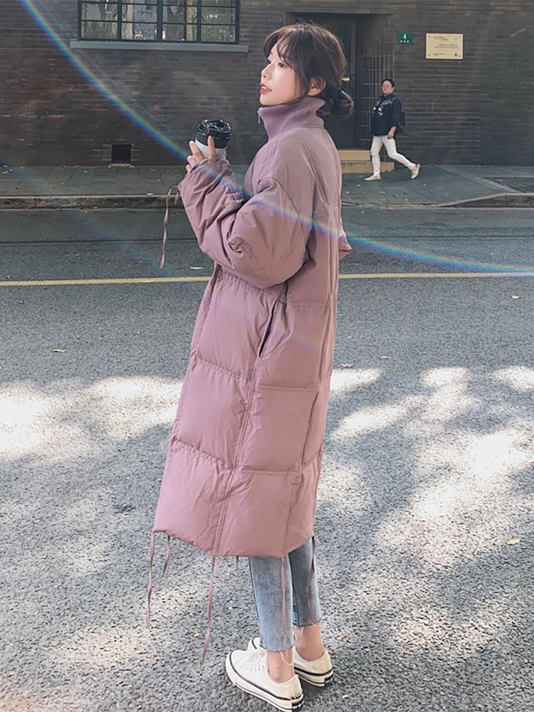 

Jacket women' 2019 long cotton women winter new Korean version of the loose large size cotton padded thickening coats A536, Black