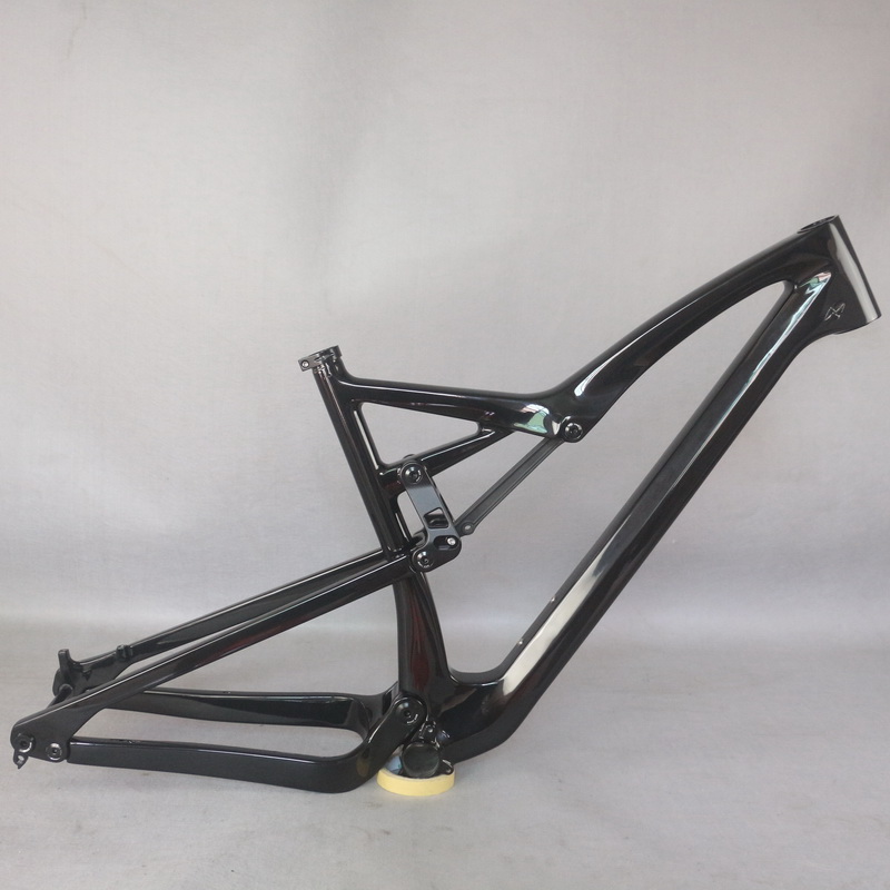 

SERAPH brand carbon fiber T700 27.5er plus and 29er black glossy size 19 full suspension mountain frame FM10, Axle 148*12mm