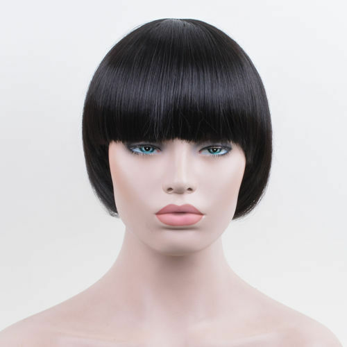 

Bowl Cut Extreme bob Hair Style Mushroom Head black Wig Fashion Women Girl Wigs>>>>Free shipping New High Quality Fashion Picture wig, Mix color