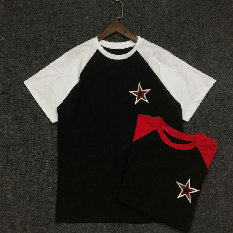 

19SS Mens T Shirt Pring High Quality Men Women Couples Fashion Casual Short Sleeve Mens Round Neck Tees 2 colors, White;black