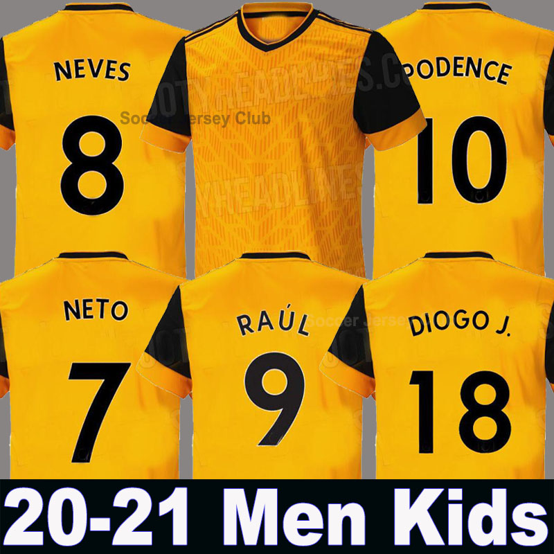 

20 21 Home yellow soccer jersey 2020 2021 Thailand quality Men Kids kit set Football Shir, 20-21 kids home