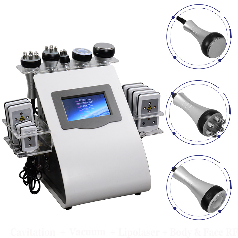 

2021 Powerful 40K Ultrasonic Cavitation Slimming Machine 4 Handles Liposuction LLLT Vacuum RF Cavi Lipo Skin Tightening Face Care Salon Spa Equipment