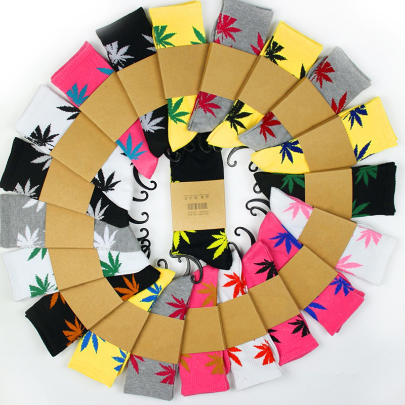 

Men socks christmas plantlife sock cotton skateboard hiphop maple leaf women sport socks, Mix color