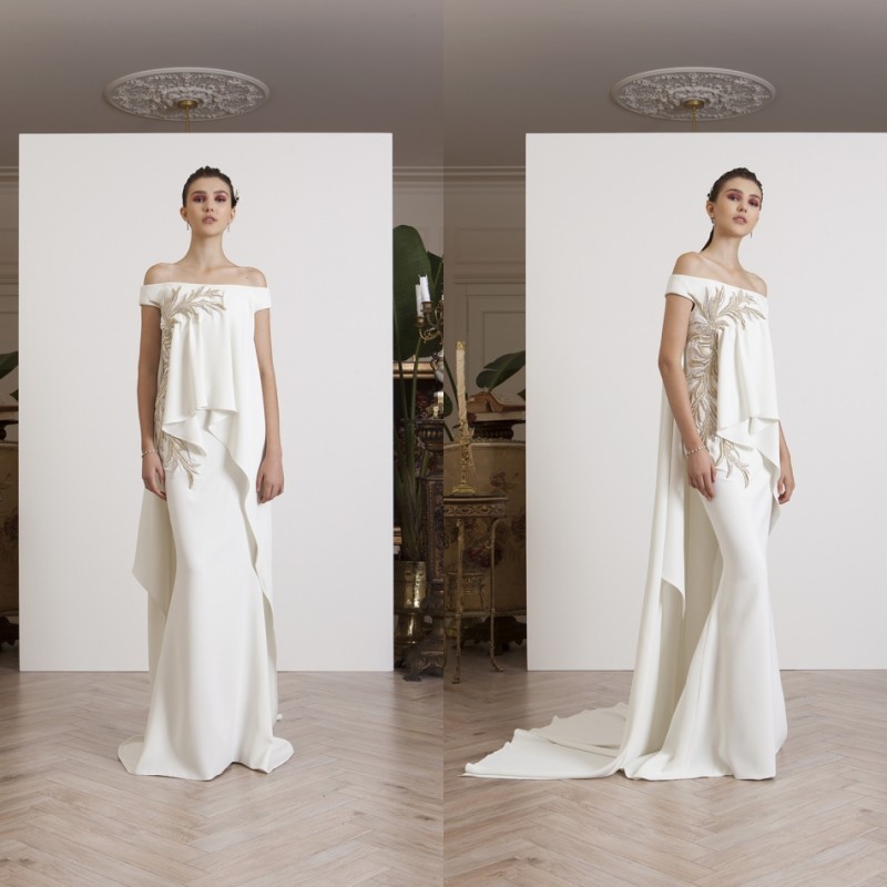 

2019 White Prom Dress Off The Shoulder Appliqued Mermaid Evening Dresses Satin Formal Custom Made Split Special Occasion Party Gowns, Light purple