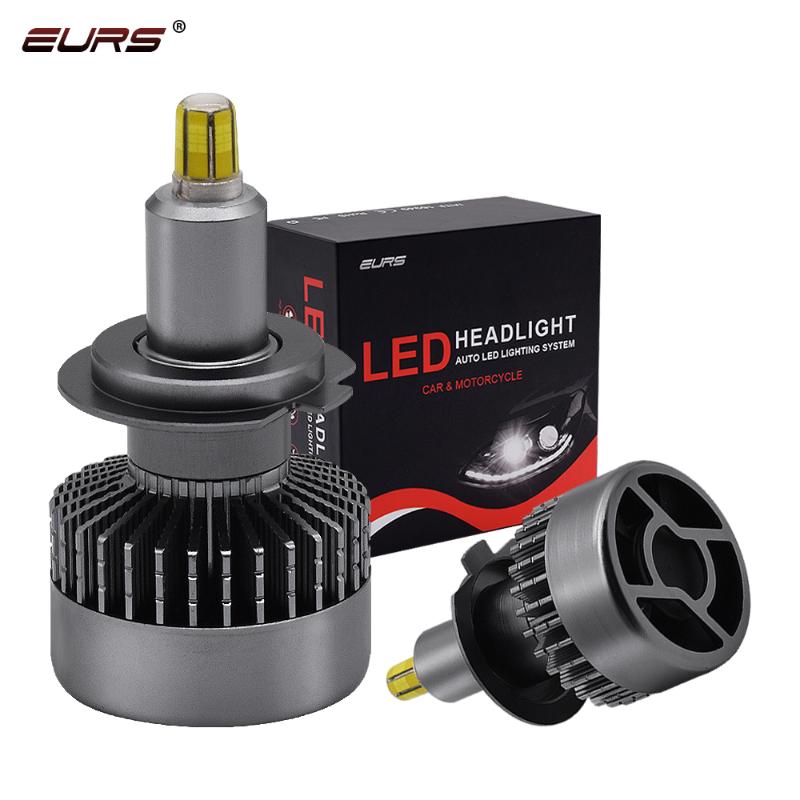 

EURS X8 36 Chips H1 H7 H8 H11 LED Lamp Car Headlight Bulbs 9005 HB4 9006 LED Automotive 3D 6000K 18000LM Auto Light