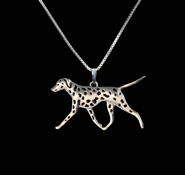 

Sell Dalmatian Movement Necklace 3D Cut Out Dainty Puppy Dog Pendant Lover Memorial Necklaces Pendants Christmas, Silver
