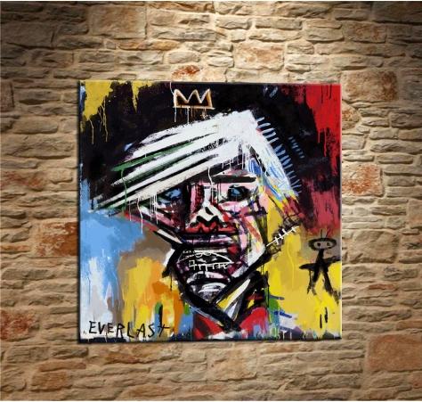 

Jean Michel Basquiat Handpainted & HD Print Home Decor Abstract Graffiti Wall Art Oil Painting High quality On Canvas Multi sizes g71