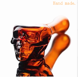 colorful skull Smoking Blown Glass Hand Pipes Cheap Pyrex Glass Tobacco Spoon Pipes Small Bowl Pipe Unique Pot Pipes Smoking Pieces-image-261032864
