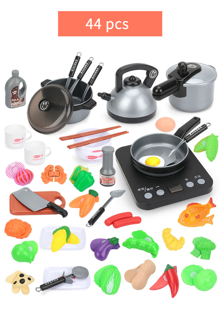 2020 Children Mini Kitchen Toy Cookware Pot Pan Kids Pretend Cook Play Toy Simulation Kitchen