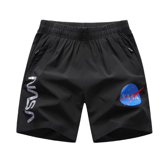 

Mens Shorts Letter Printed Mens Beach Sports Shorts Loose Large Size Asian Size L-6XL, Black