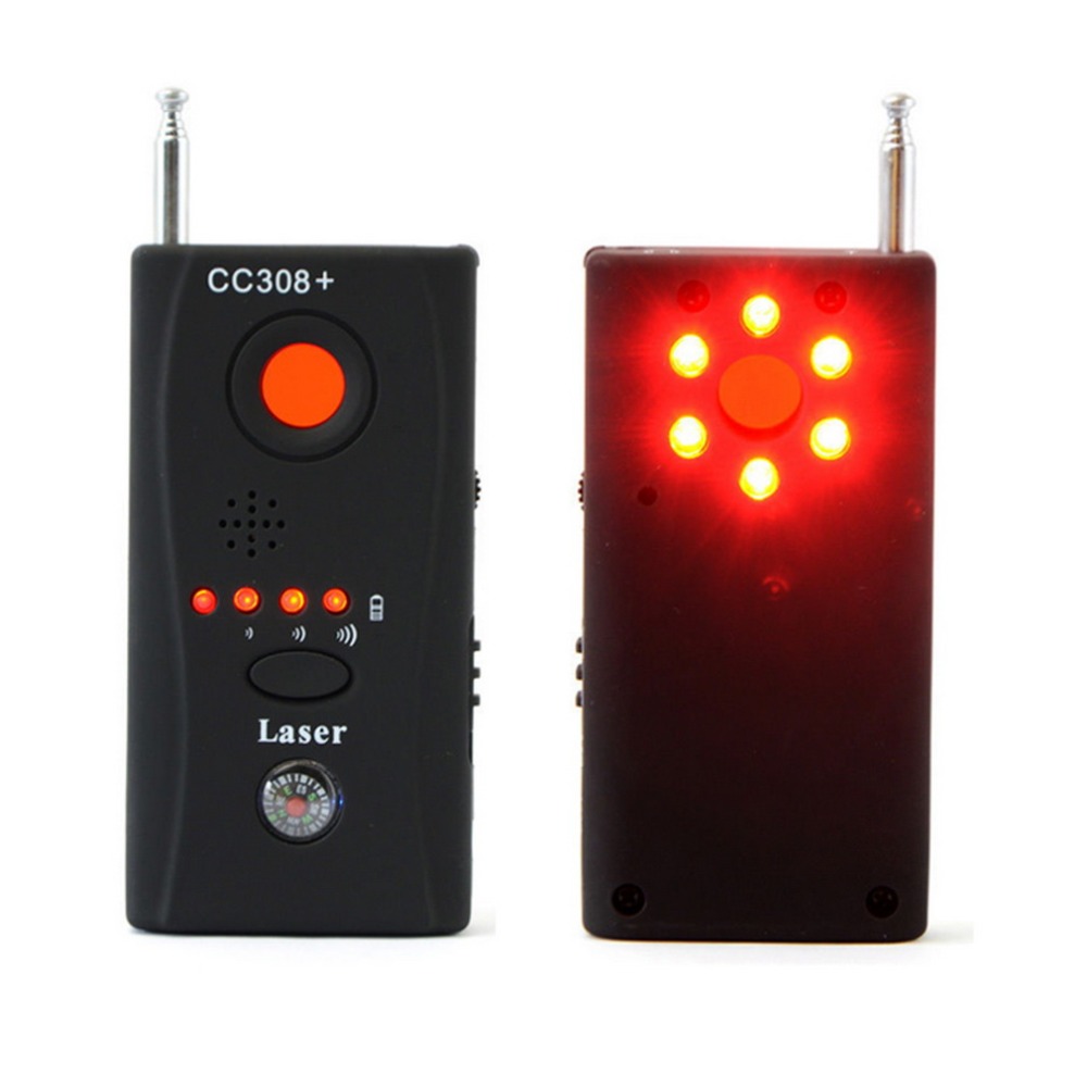 

Multi-Function Wireless Camera Lens Signal Detector CC308+ Radio Wave Signal Detect Camera Full-range WiFi RF GSM GPS Device Finder, Silver