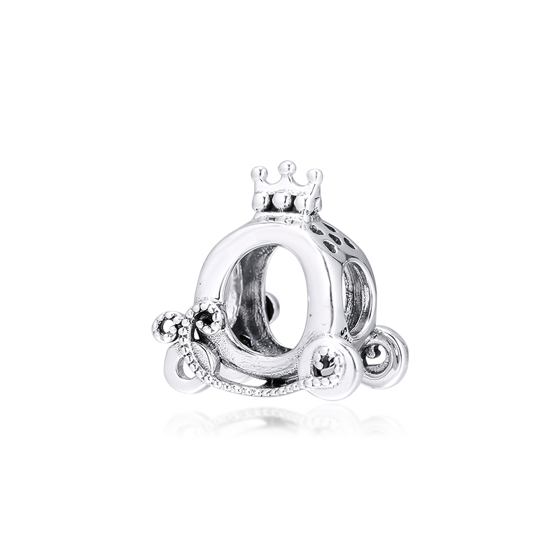 2019 Original 925 Sterling Silver Jewelry Polished Crown O Carriage Charm Beads Fits European Pandora Bracelets Necklace for Women Making-image-492364055