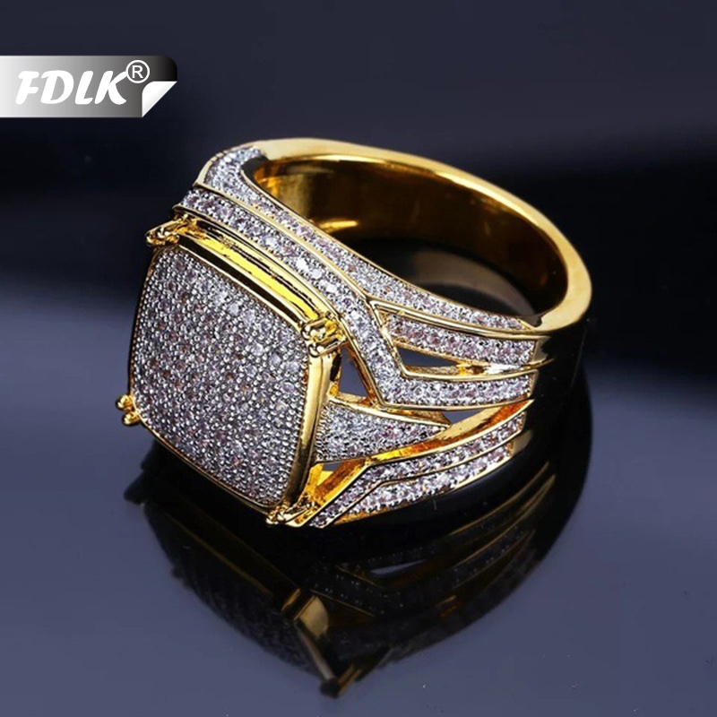 

Hip Hop Style Ring Wedding Proposal Bride Men Ring Brand Size 5-12