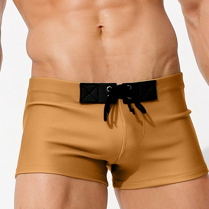 

Fashion Men Boxer Shorts Swimwear Casual Beach Wear Print Swimming Trunks Beach Pants Beachwear Surf with bandage shorts for men