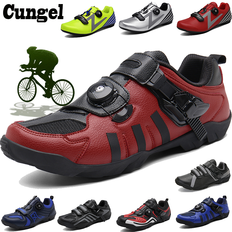 

Cungel Sapatilha Ciclismo Cycling Shoes Road Men Racing Road Bike Shoes Self-locking Bicycle Speakers Athletic Professional, Dc-6677-black