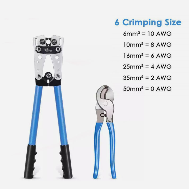 

Pressure clamp large Y.O terminal wire clamp strong bare terminal wire HX-50B 6-50mm shoulder clamping tool