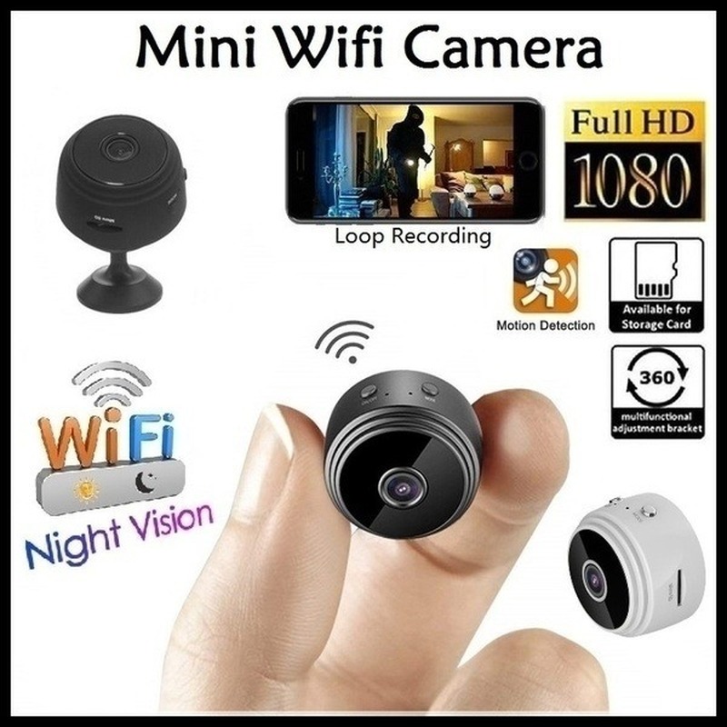 

A9 WiFi Camera Wireless Mini Camera Full HD 1080P Portable Home Security Covert Nanny Cam Indoor Motion Activated Night Vision Cameras