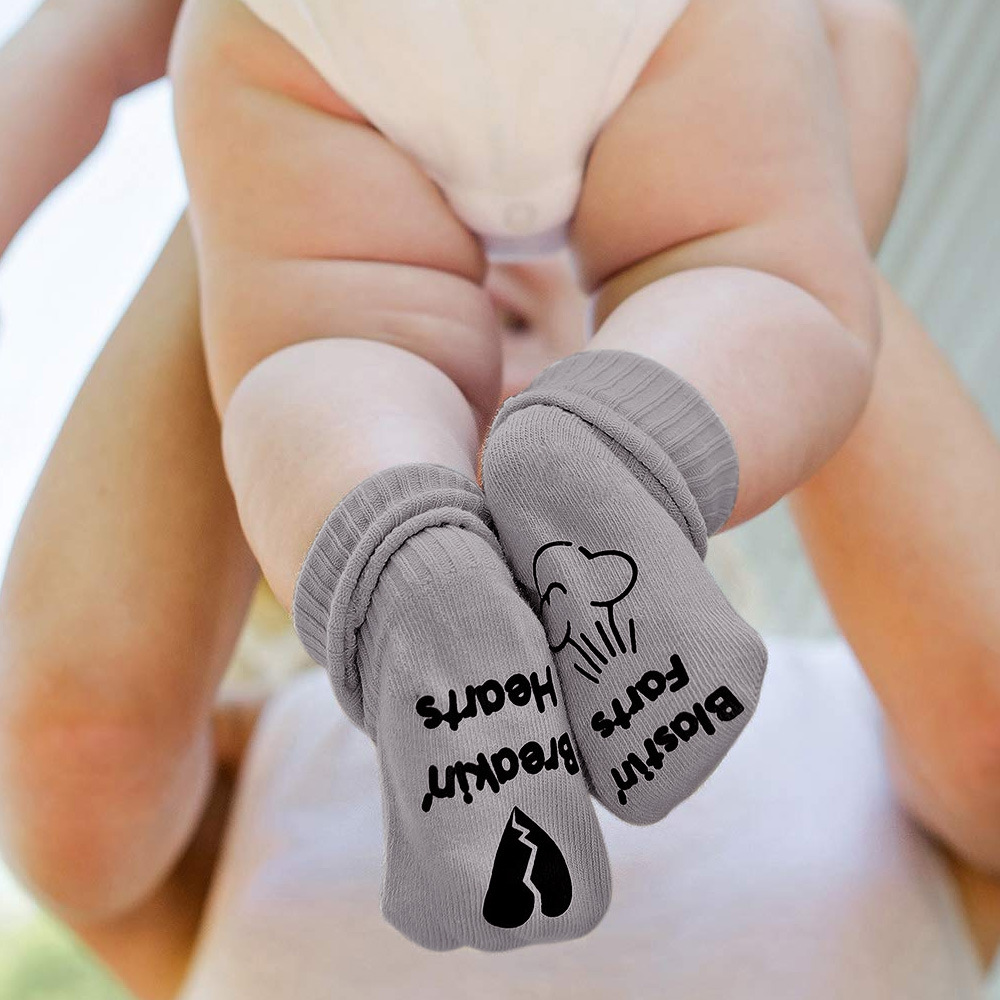 

15390 Europe Infant Babies Socks Baby Letters Sock Kids Cute Cotton Socks Baby Socks 4 Colors, 4 colors/set