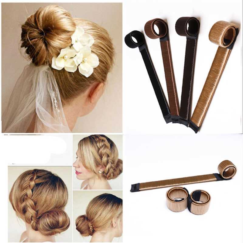 Hot Women Girls Kids Magic Hair Styling Donut Bun Maker Former Twist Hairstyle Clip Diy Doughnuts Bun Tools Braiders Toddler Hair Accessories Hair