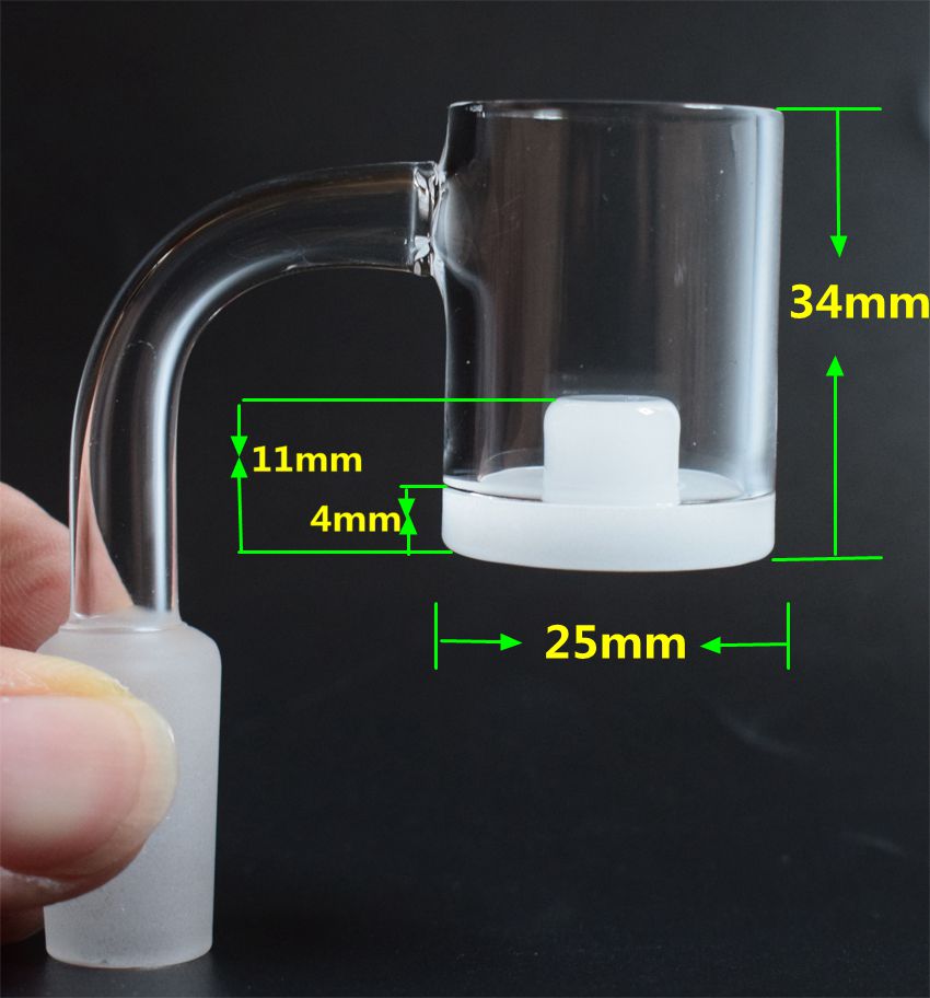 

2019 Real Core Reactor Opaque Bottom Gavel Flat Top Quartz Thermal Banger 4mm bottom XL Quarts Bangers Nails For Glass Water Pipe