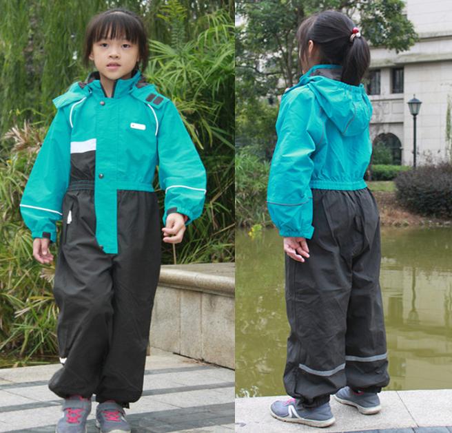 Kids Raincoat Waterproof Baby One-Piece Breathable Hooded Rainwear Boy Ski Suit Windproof Girls Overall Jumpsuit lPeVD