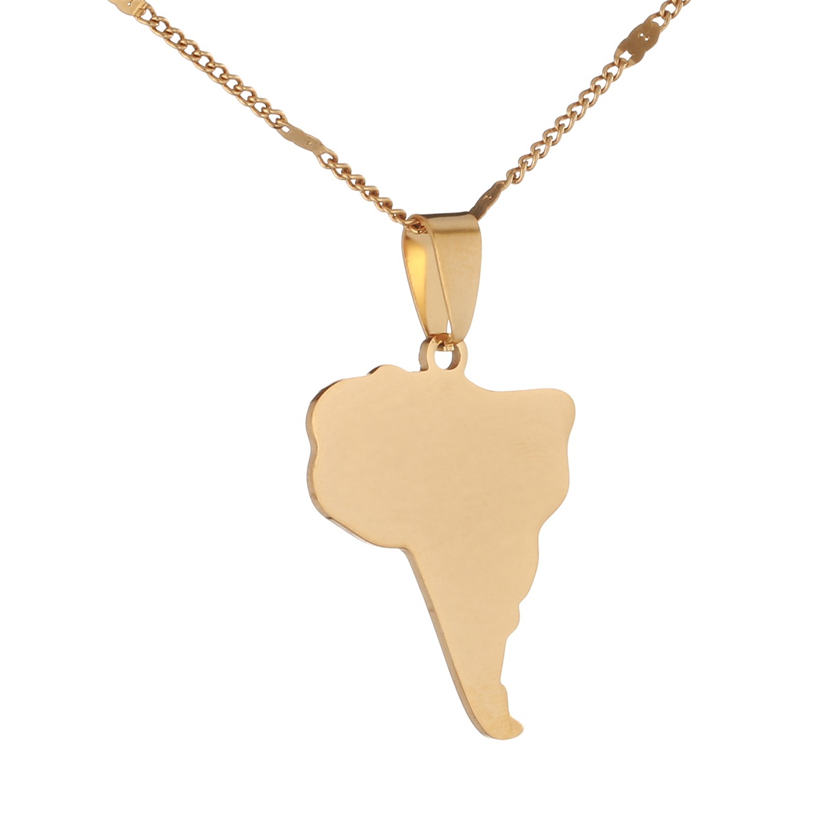 

Stainless Steel Map of South America Pendants Necklace Trendy Map Jewelry
