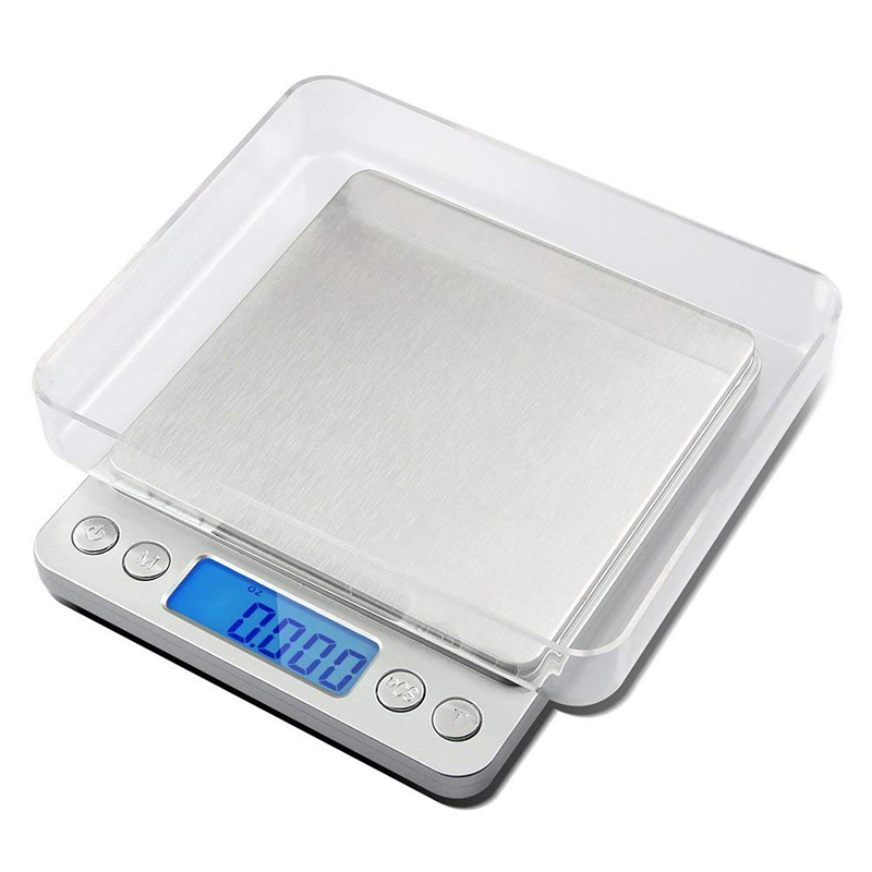 

Portable 500g x 0.01g Electronic Digital LCD Scale Jewelry Kitchen Food Diet Balance Weight Scales, Stainless steel