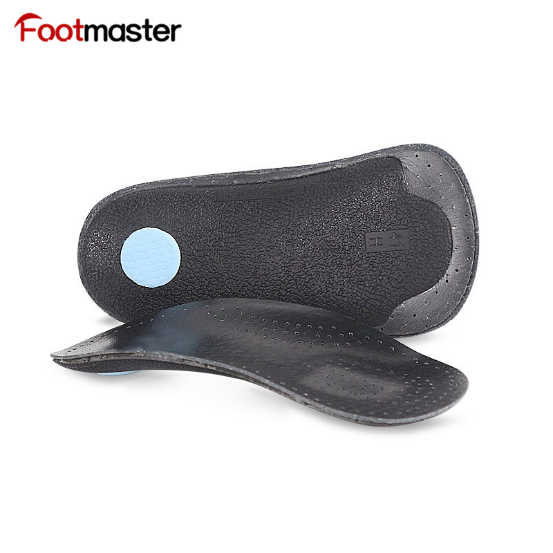 

Foot Master insoles Black recycled leather foot arch half pad flat arch insole invisible men and women non-slip half