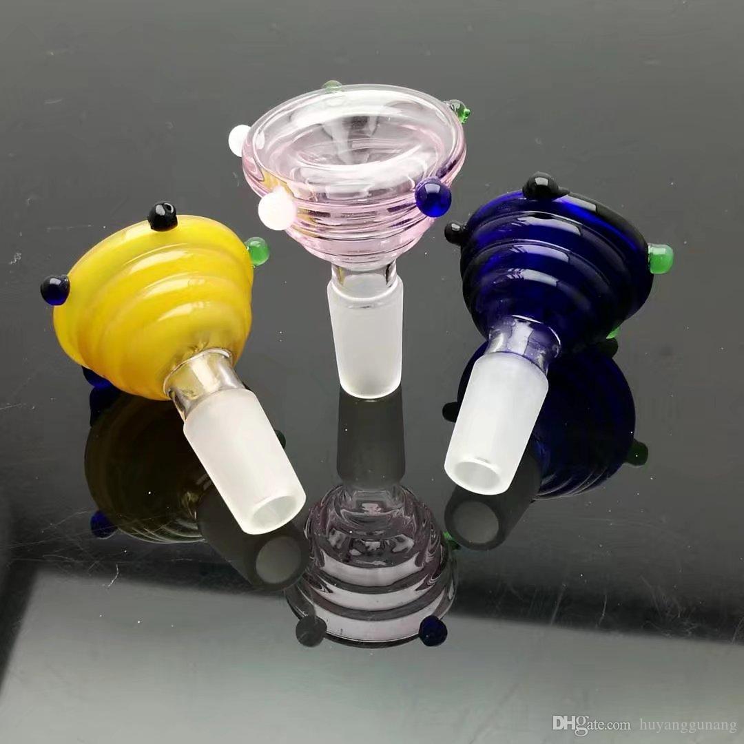 

Coloured spiral head Wholesale Glass Hookah, Glass Water Pipe Fittings, Free Shipping