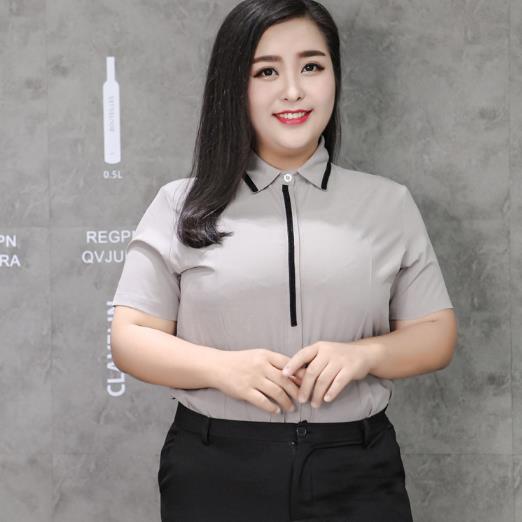 

Tunic Women Blusas Shirts 2020 Summer Women Work Wear White Shirt Striped blsuas tops Vintage Tunic Short Sleeve Blouses J606, Silver