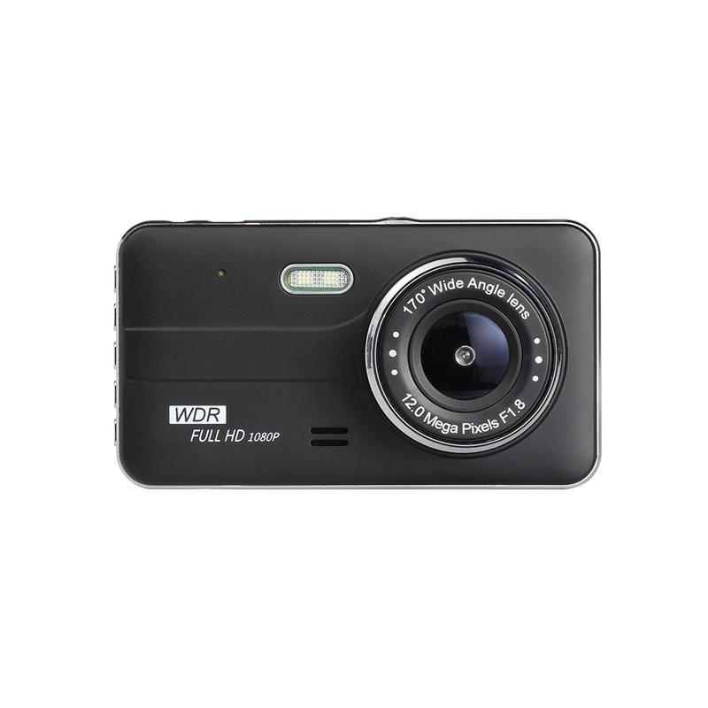 

4" FHD car dashcam digital driving recorder car DVR 1080P full HD 2Ch double cams front 170° rear 120° night vision G-sensor