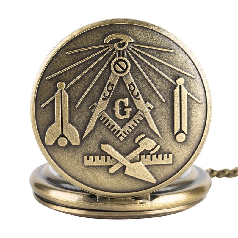 Illuminati Masonic Glass Cabochon Pendant Freemason Antique Bronze pin hat