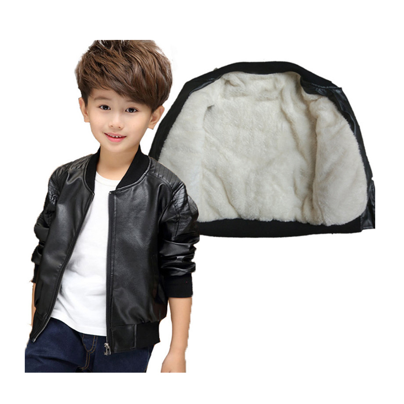 

Kids New Baby Casual Faux Leather warm Jacket Children Outwear For Baby Girls and Boys Jacket Baby Fashion Jacket