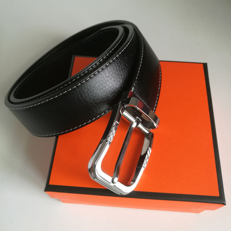 

designer Big buckle belts Men luxury Buckle belt top fashion mens cowskin leather belts free shipping plus size 105~125CM, Black;brown