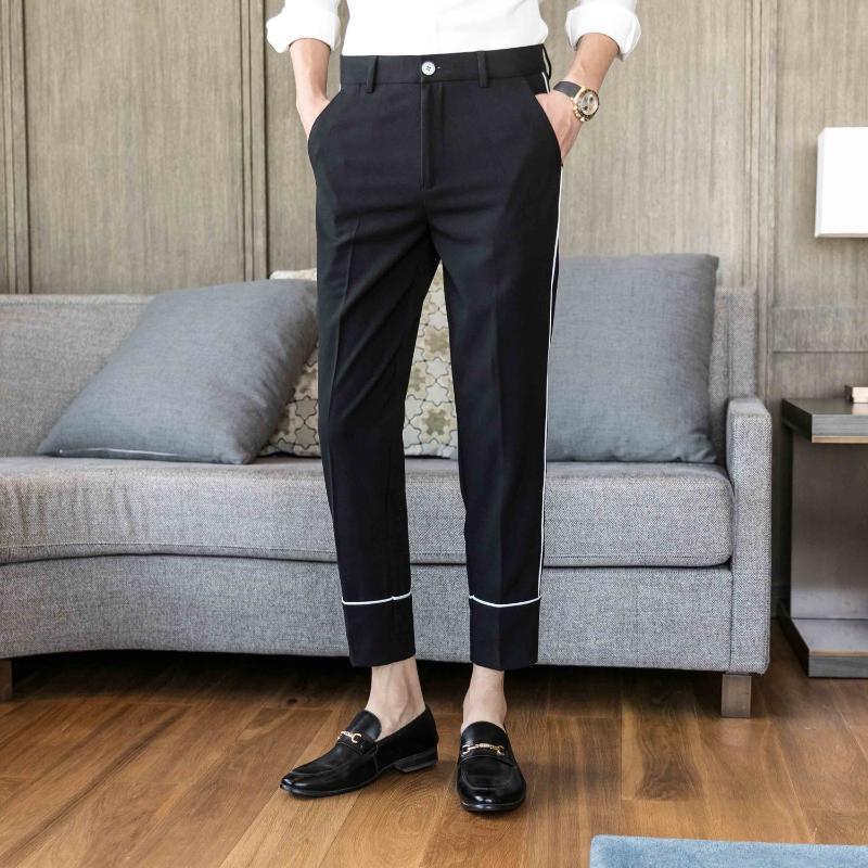 

2020 Spring And Summer New Youth Popular Korean Thin Large Size Men's Trousers Fashion Casual Pants Black / Grey 28-36