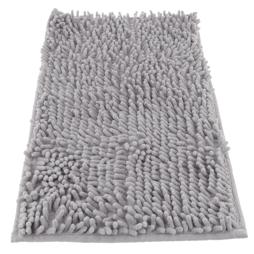 

chenille bath mat with non-slip mat
