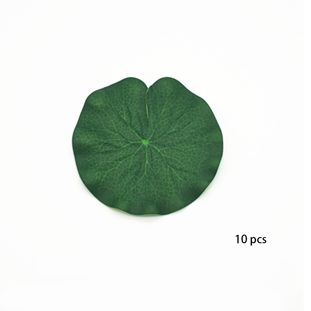 

10pcs Party Supplies Garden Pond Wedding Leaves Home Floating Water Tank Artificial Plants Fake Pool Aquarium Decor Large, As pic