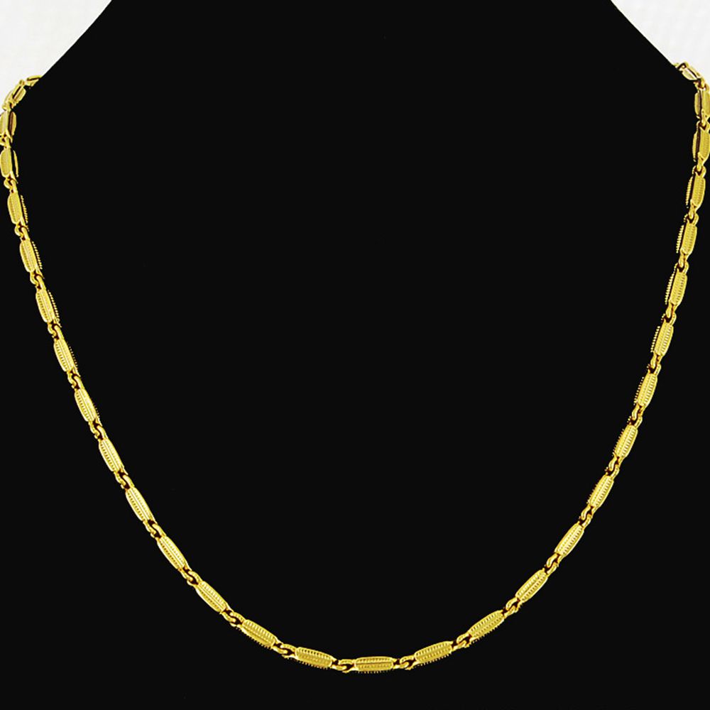 Collier clavicule mince chaîne courte remplie d'or jaune 18 carats pour hommes femmes bijoux de mode 18 "de long